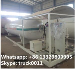 China Hot sale China supplier of mobile skid propane gas refilling station with digital scales, skid lpg tank with scale on sale
