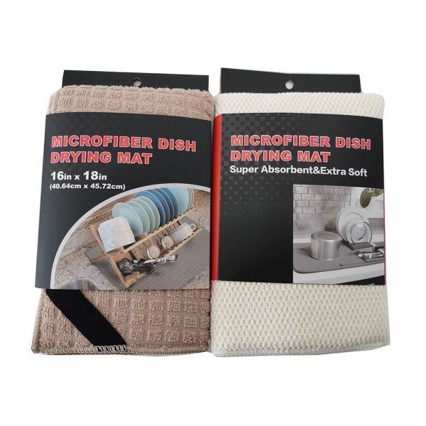 Washable Absorbent Size18 X 16inch Microfiber Dish drying Mat