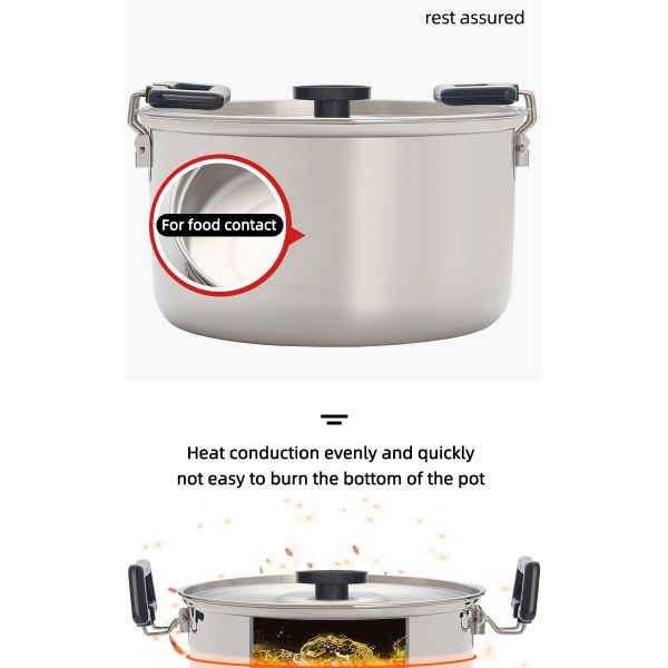 OEM/ODM Camp Cook Set Outdoor Cooking Soup Pot Vegetable Bowl Camping Mess Kit Camping Cookware Set