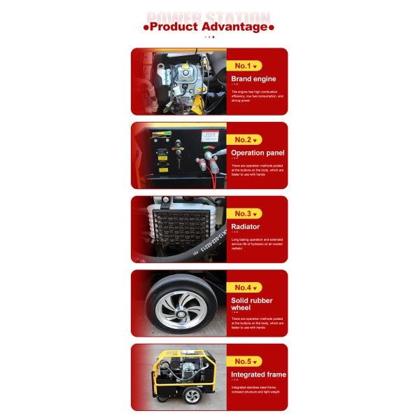 Portable Diesel Driven Hydraulic Power Pack with SCREW PUMP and 18L Tank Capacity