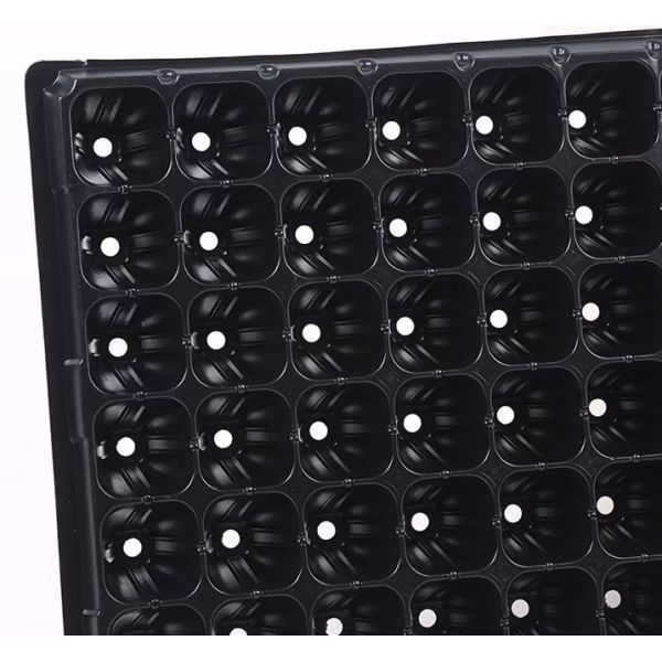 50 Cells Nursery Seedling Tray Black Hydroponics Seed Sprouting Tray