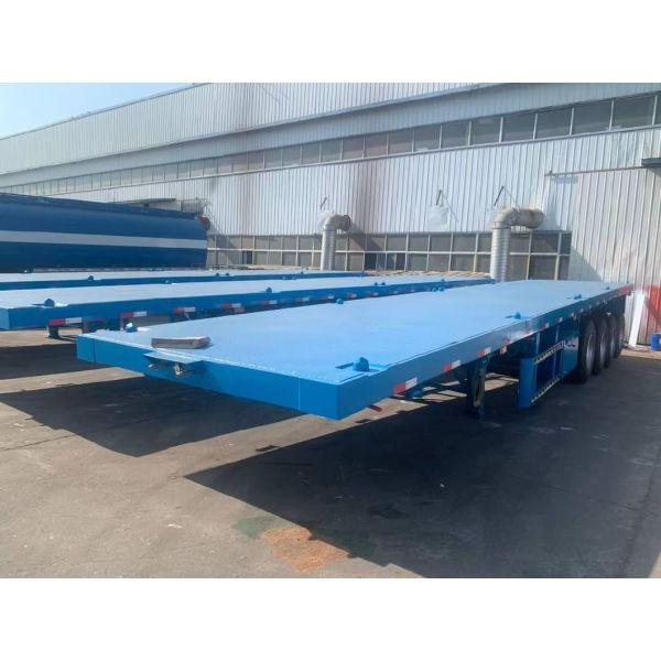 4 Axle 20FT 40FT Container Flatbed Truck Trailers Not Self-dumping For Cargo Delivery