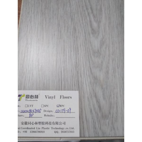 Click Lock Wpc Vinyl Flooring Ture Glueless Coordinated Lin / OEM