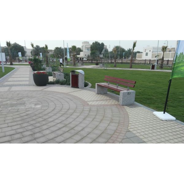 Leisure Plastic Wood Bench , Recycled Garden Bench With Two Dividers