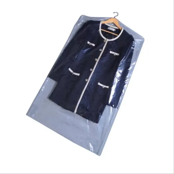 LDPE Transparent Clear Dry Cleaning Custom Printed Waterproof Plastic Garment Cover Bag