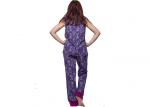 Fashion Womens Summer Nightwear Water Print Fabric Waistcoat And Long Pant With