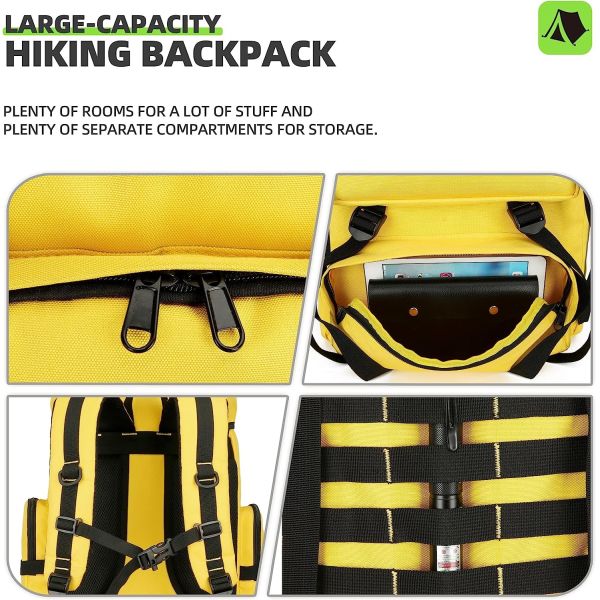 ornaments Tactical Backpack 70L Hiking Backpacks Men Women Molle Army Assault Pack Tactical Bag Rucksack