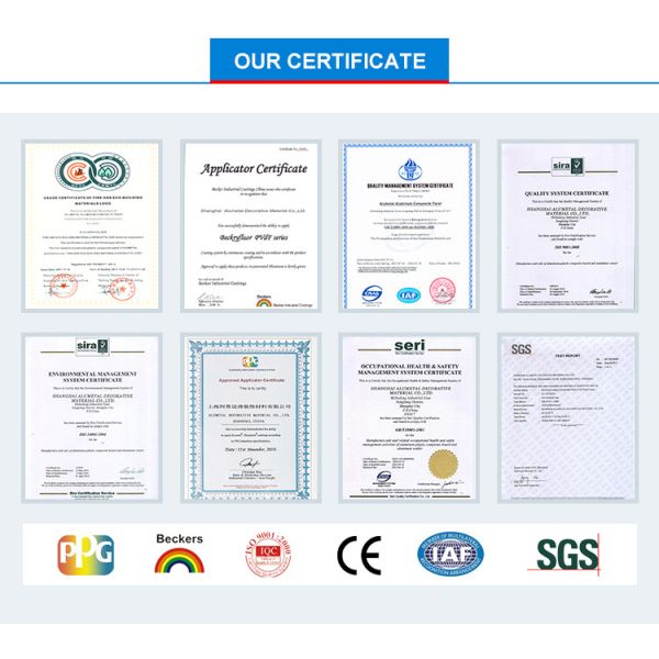 2 / 3 / 4 / 5 / 6mm Fireproof Wooden Aluminum Composite Panel Sheet FEVE