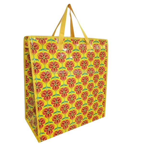 Customized Size Printing Design Pp Woven Zip Shopping Polypropylene Bags Supplier