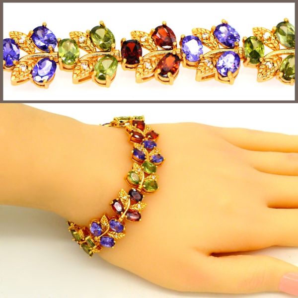Classic 18K Gold Plated Cubic zirconia Bracelet & bangles factory wholesale high quality