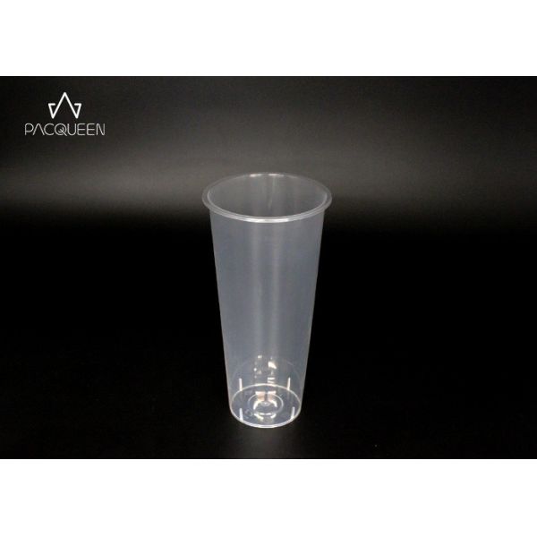 Round Bottom Disposable Plastic Drinking Cups Custom Colored UV Printing