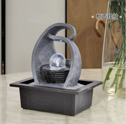 Contemporary Indoor With Glass Ball Polyresin Home Interiors Decoration Living Room Water Fountain With LED