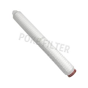 China Folded PP 20 Inch 0.2 Micron Cartridge Filter For Water Filtration System on sale