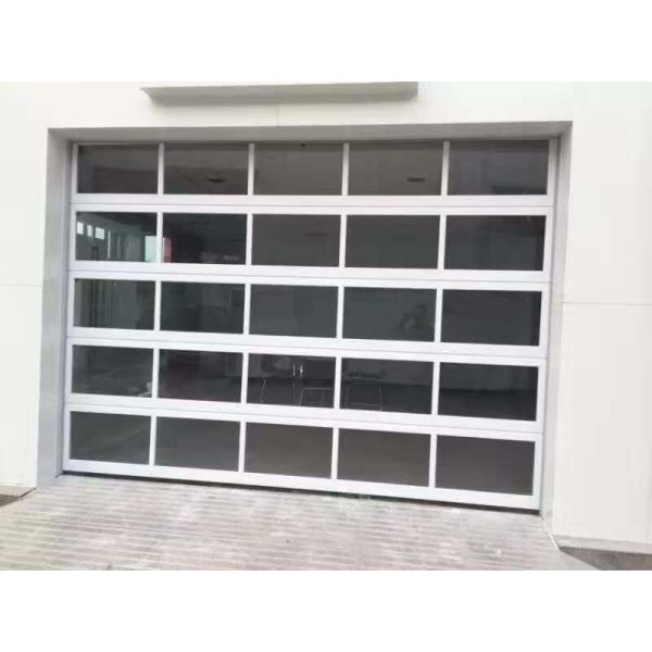 Industrial Logistic Area Loading Port 40mm Glass Garage Aluminum Sectional Door