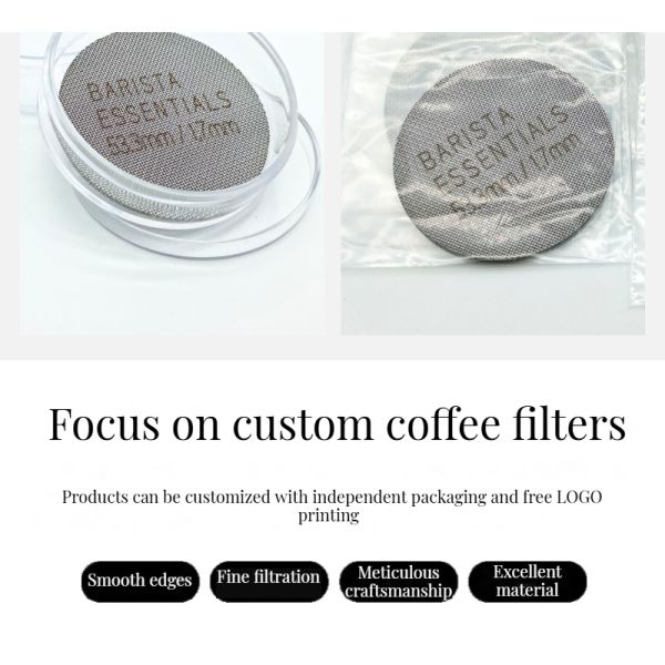 Customized Size Stainless Steel Coffee Filter 58mm Size Mesh Surface Tea Stocked Milk