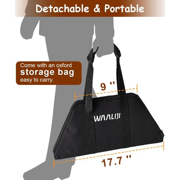 Adjustable Saddle Roof Riser Post 22.5 Inch Portable Ventilation Fire Pit for Camping