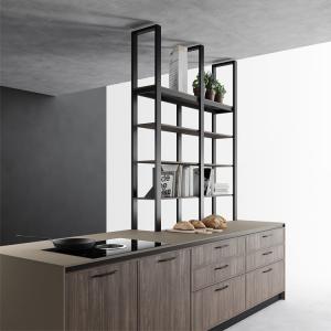 PVC Vaccum Finish Contemporary Kitchen Cabinets Modern Kitchen Units