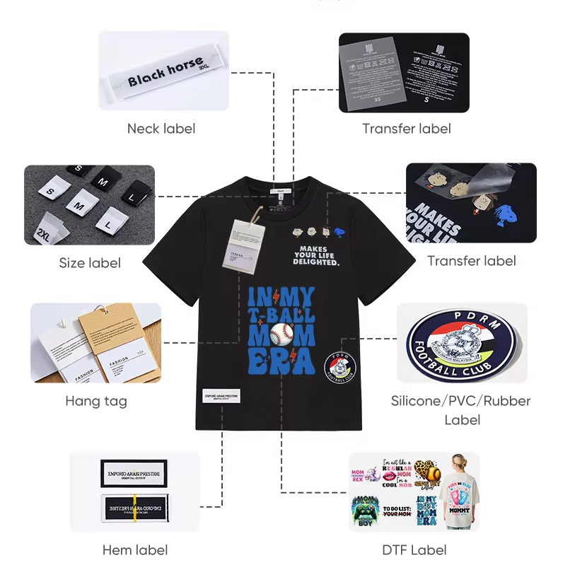 Custom Washable Woven Fabric Labels Neck Sewing Tags Laser Cut EdgeSoft Patches For Bags Clothing