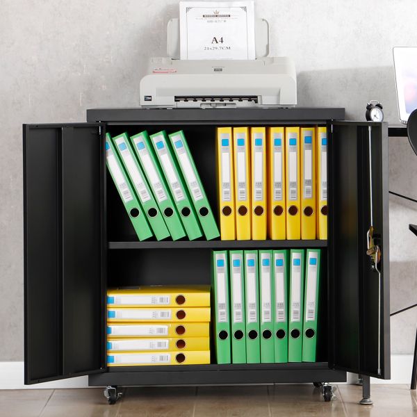 Black Shelf Folding Storage Cabinet Removable Fold Steel Storage Cabinet