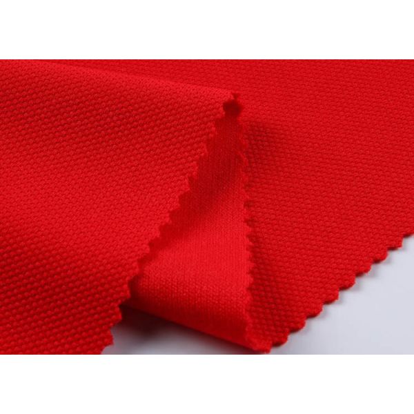 Cheap textiles polyester dobby recycle knit jacquard pique fabric Plain Dyed for sale