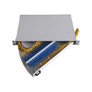 China 19'' Rotary Type Rack Mounted fiber termination box , 24 ports FTTH terminal box on sale