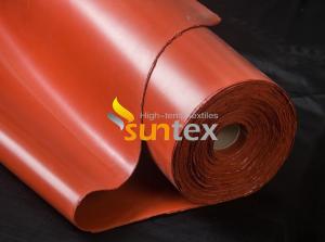 Quality China Wholesale High Temperature Resistant Insulating Red/grey/black/orange Silicone Rubber Coated Fiberglass Cloth wholesale