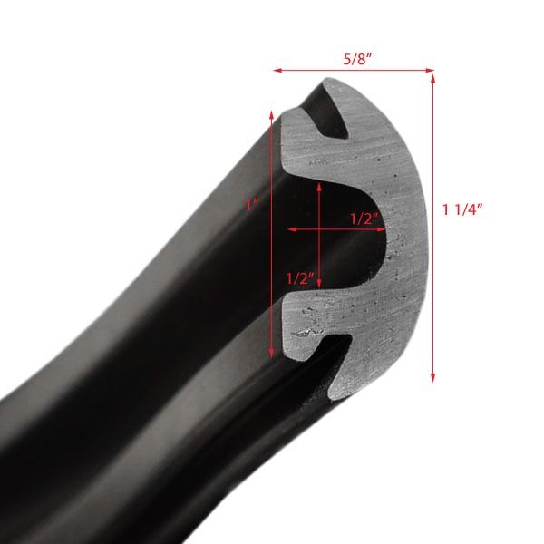 Eco-friendly Black Boat Edge Protective Bumper Rubber Strip for Boat Protection Needs