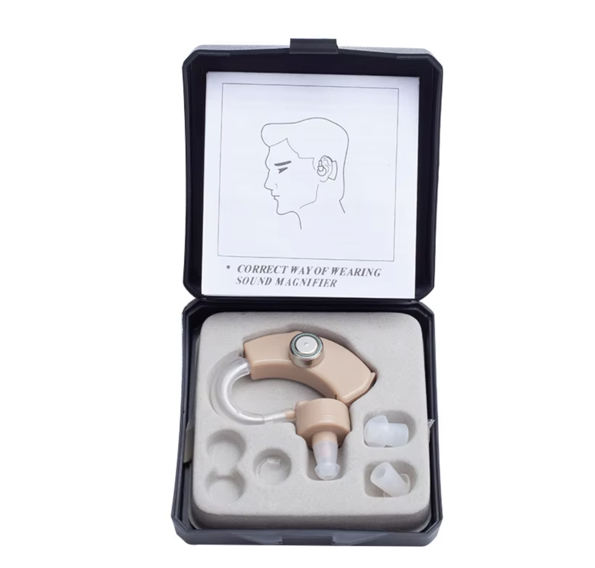 Electronic Elderly Sound Amplifier Hearing Aid and Assistance Earphone