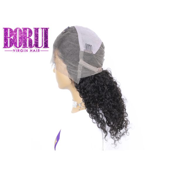 Malaysian Virgin Full Lace Human Hair Wig , Pre Plucked Human Hair Full Lace Wigs Full End Water Wave