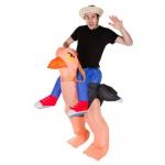 Ostrich Adult Inflatable Costumes , Blue Pink Inflatable Dinosaur Suit
