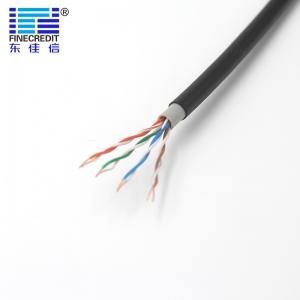 China Outdoor Copper Communication Cable , Black Cat5e Network Cable Cat 5e FTP/Cat 5e UTP on sale