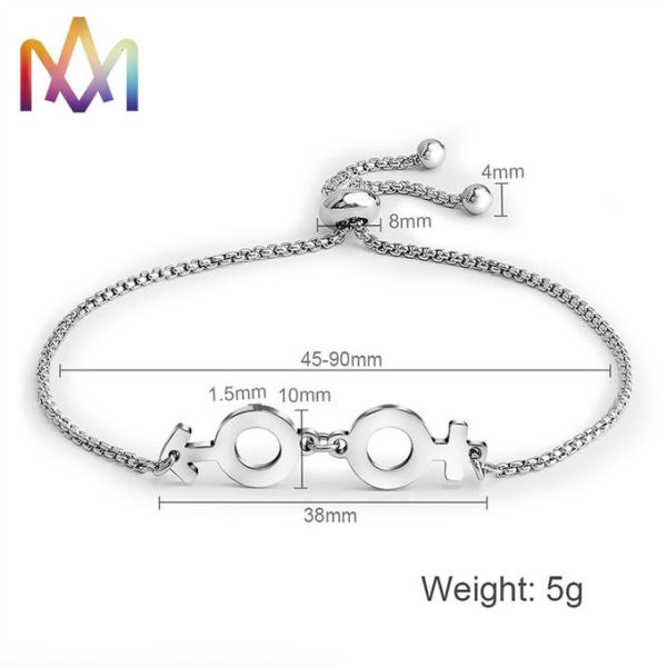 Hypoallergenic Adjustable SS304 Infinity Symbol Bracelet