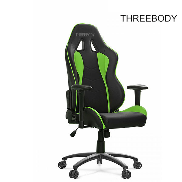 Mobile Green And Black Gaming Chair , PU Leather Racing Seat Desk Chair