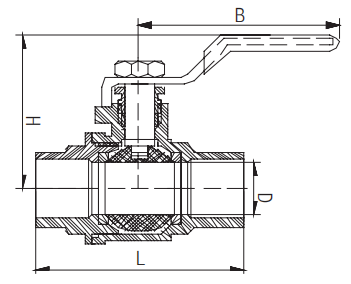 1/2 '' To 2 '' C x C Welder Copper Ball Valve Body Copper Color Brass Ball Valves