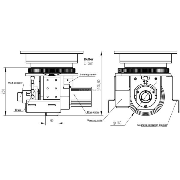 Shock Absorption Rubber AGV Spare Parts Accessories Drive Wheel Buffer