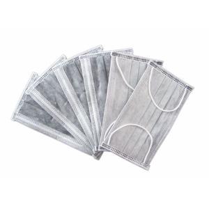 Quality Anti Virus Active Carbon Face Mask , Disposable Non Woven Face Mask Grey Color wholesale