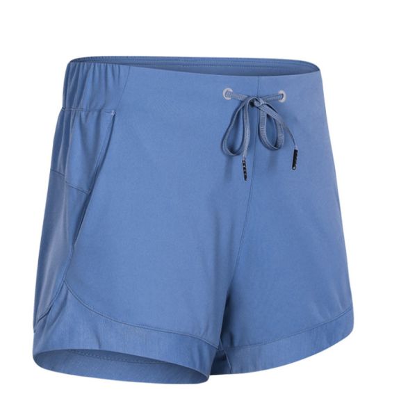 Womens Fitness Running Shorts High Waist Sports Workout Shorts With Pockets