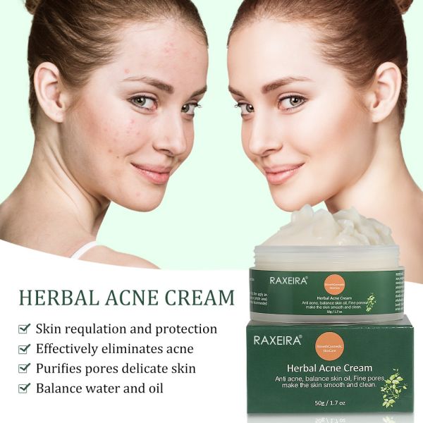 Natural Organic Herbal Cleansing Face Cream Skin Care Acne Scar Remove Treatment