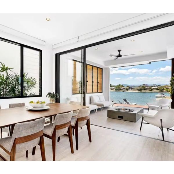 Custom Powder Coated Aluminium Frame Patio Door Aluminum Double Glass Sliding Door