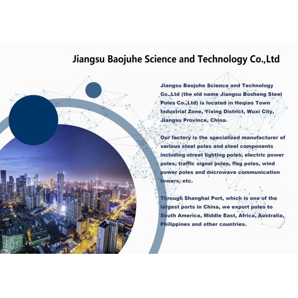 30FT Nea Standard 500KGF Load 3mm Thick Hot Dip Galvanized Steel Pole