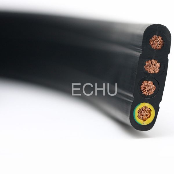 Flat crane cables, lifter cable, Flat lifter cable, Echu cable factory, Flat Traveling Cable for Lifter