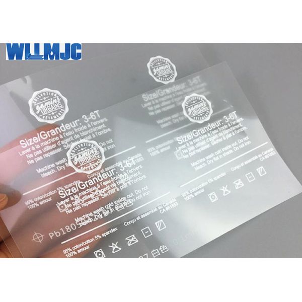 Durable Cad Cut Thermo Film / Heat Transfer Clothing Labels Pantone Color