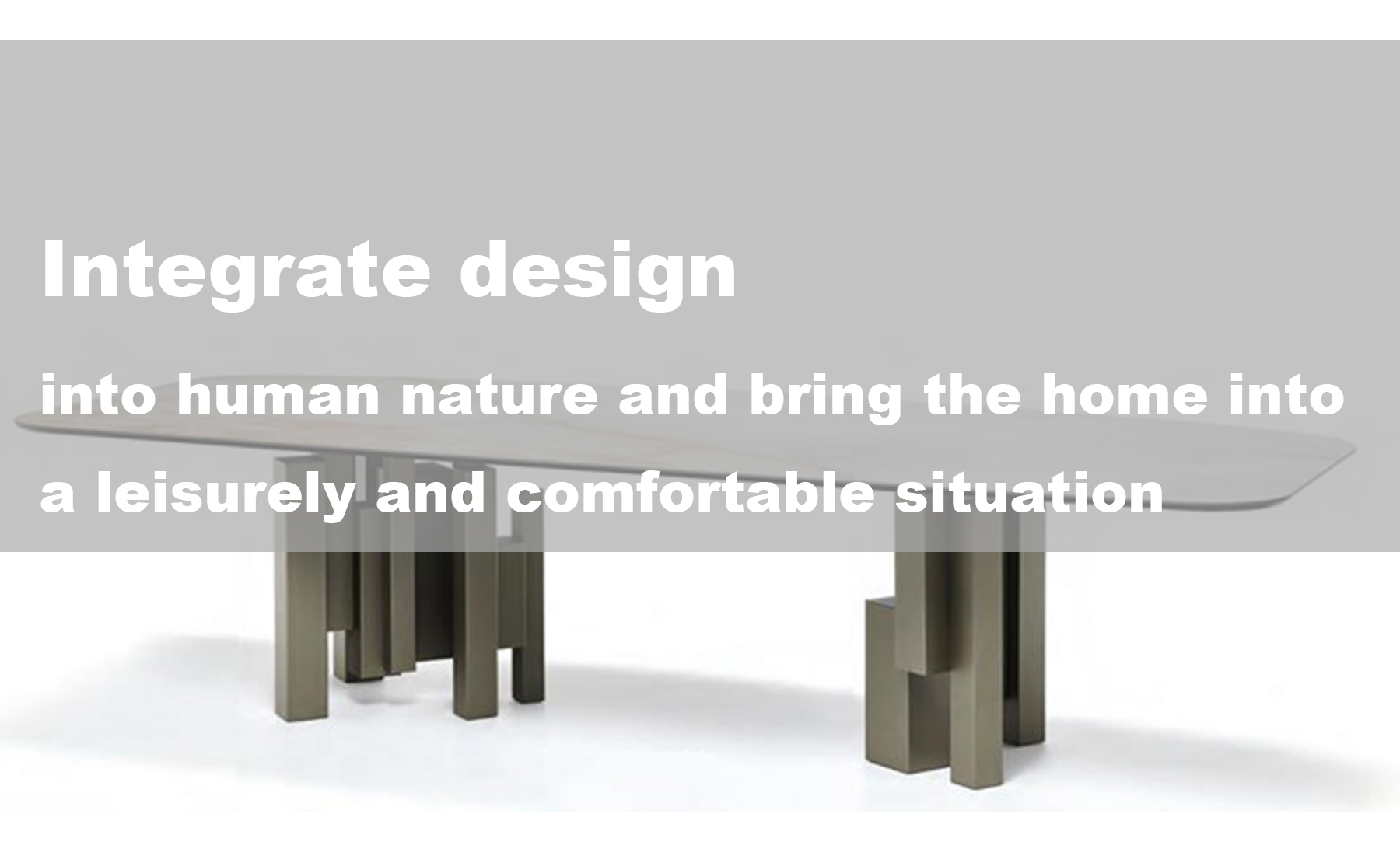 Irregular Marble Steel Dining Table , Unique Marble Dining Table 2400mm Length