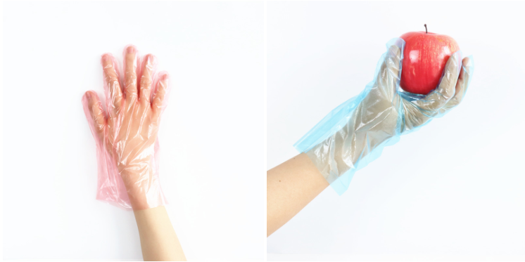 100PCS Disposable Gloves Food Kitchen Plastic Gloves Disposable Transparent Cooking Gloves PE For Restaurant