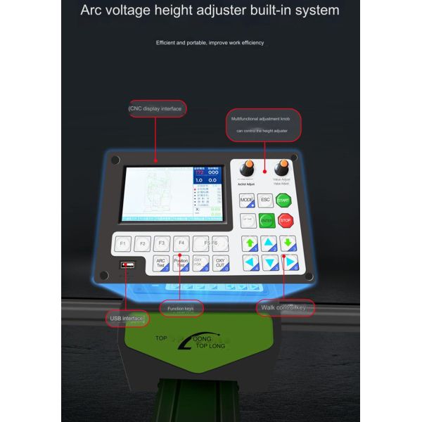 Portable CNC Plasma Cutting Machine USB G-Code Cutter Torch Height Control 110 240V Stepper Motor for Steel Industries 55A USE