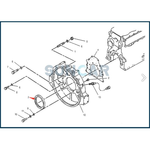 185-9110 CA1859110 1859110 HTCL Crankshaft Oil Seal Fits Engine MITSUBISHI S4K C-A-T E320