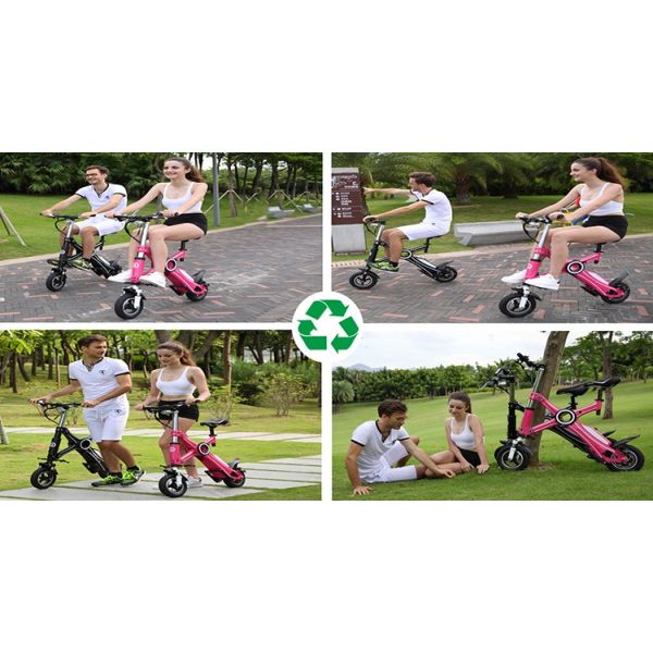 350 Watt Adult Foldable Electric Scooter / Bike Removable Battery 25KM Max Speed