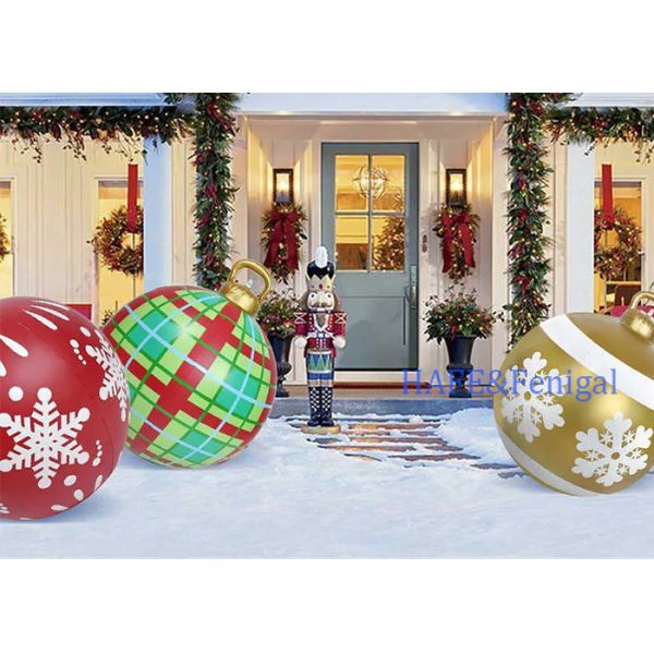 60cm Christmas Inflatable PVC Balloon Decoration For Home Outdoor Christmas Tree Decoration