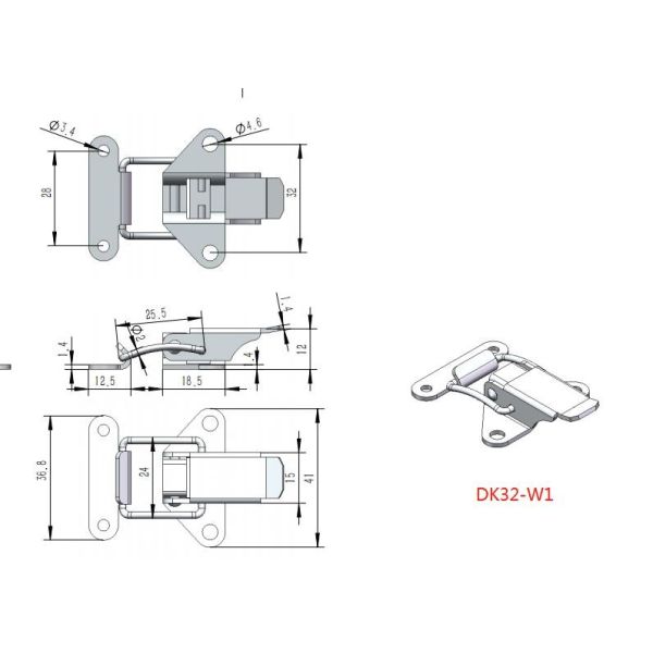 DK032 Small Toolbox Toggle Latch Metal