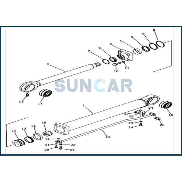 208-63-75300 2086375300 Bucket Cylinder Seal Kit For PC400-1 KOMATSU